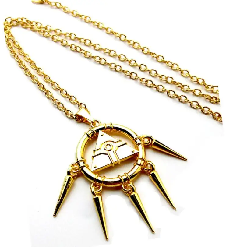 

Yami Bakura Yu-Gi-Oh! Duel Monsters Ryo Millennium Puzzle Gold Wheel Wisdom Pendant Necklace Keychain Cosplay Jewelry Key chain