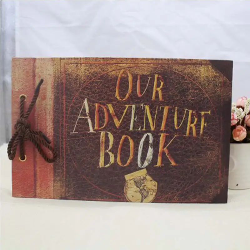 Vintage 20 Pcs 40 Pages Kraft Paper Sheets Card Our My Adventure Book Album Handmade Pixar DIY Photo foto Scrapbook Photo Album - Image 3