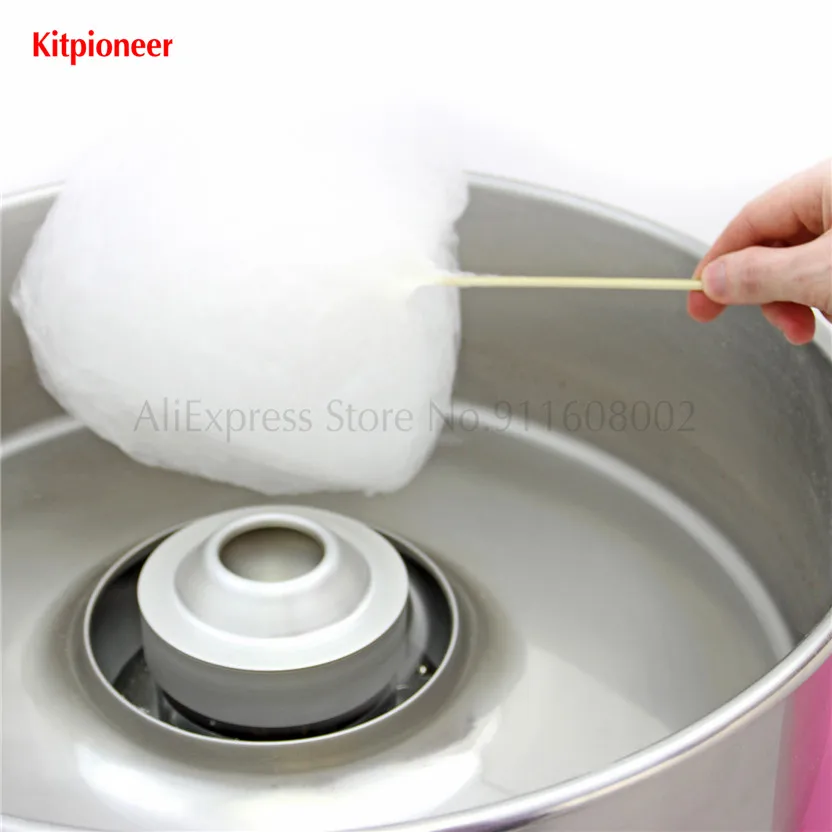 ไฟฟ้าเชิงพาณิชย์เครื่องลูกอมฝ้ายรอบ Fairy Floss Maker 220V สีชมพู