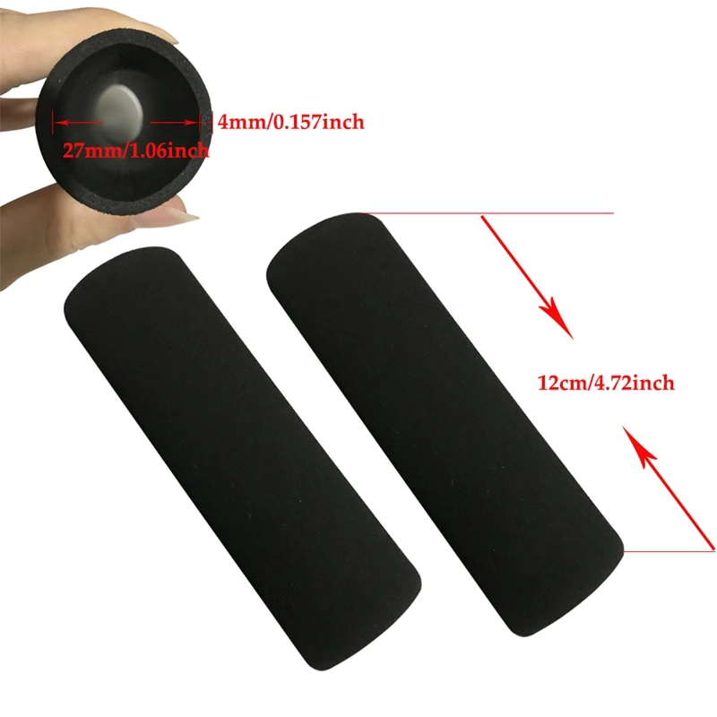 2PCS Motorcycle Slip-on Foam Anti Vibration Comfort Handlebar Grip Cover Applicable Sleeve Inner Diameter 2.7-3.0 CM