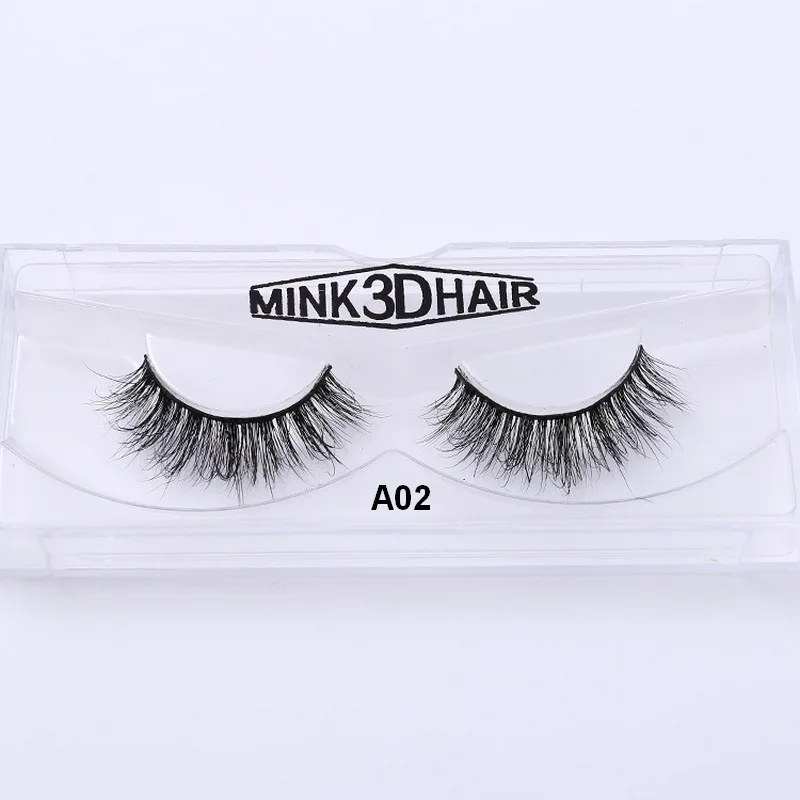 3D Mink Eyelashes Upper Real Mink Lashes Soft Natural False Eyelashes 1 pair Handmade Fake Eye Lashes Extension