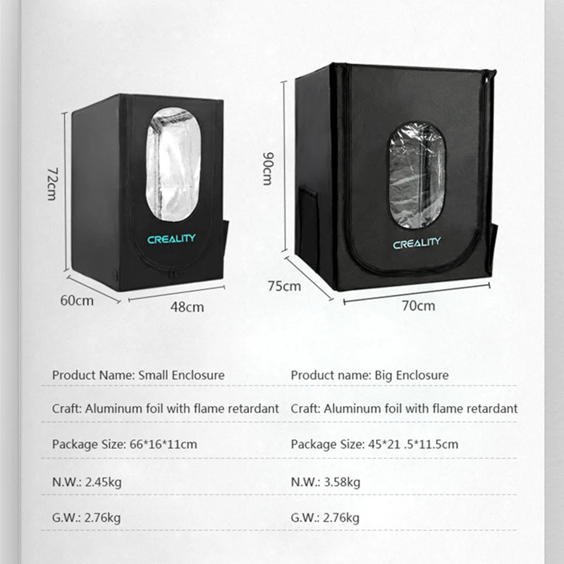 แบบพกพา3D เครื่องพิมพ์ Enclosure ป้องกันทนไฟความร้อน3D สำหรับ Ender-3 Series Ender 5 CR-10