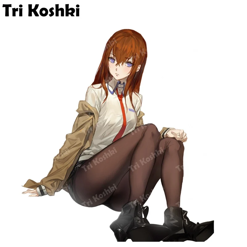 Tri Koshki KCS213 Anime girls Makise Kurisu Steins Gate Car Sticker Decals Sticker on Car Laptop Luggage Bicycle