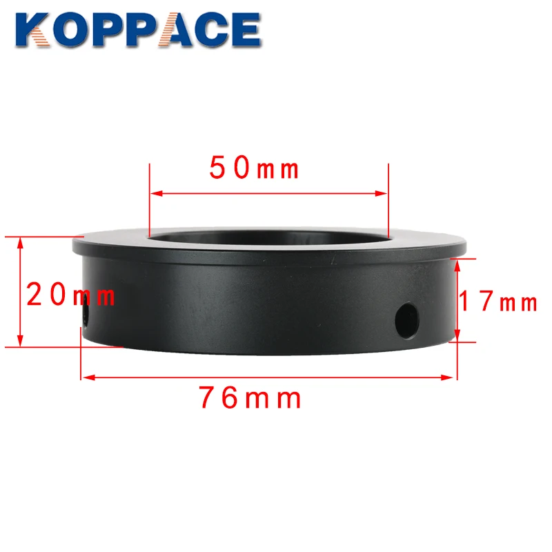 KOPPACE Stereo Microscope Focusing Bracket Lens Interface 76mm to 50mm Microscope Adapter Ring