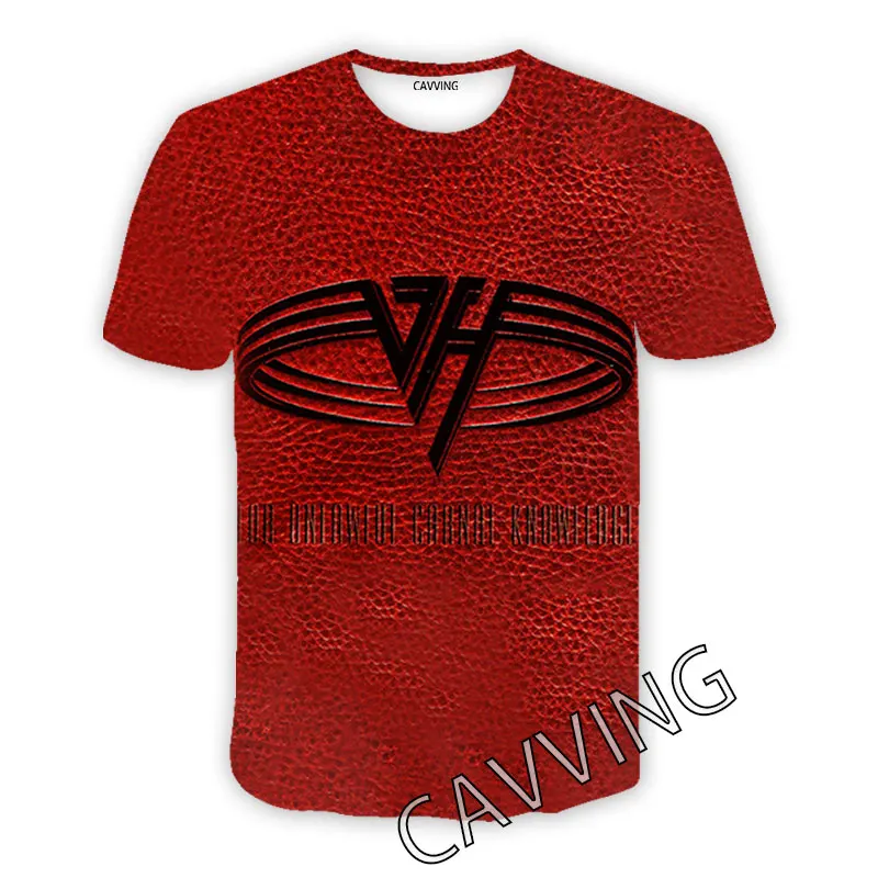 CAVVING 3D Printed Van Halen Band Casual T-shirts Hip Hop Tee Shirts Harajuku Styles Tops Clothing for Men/women