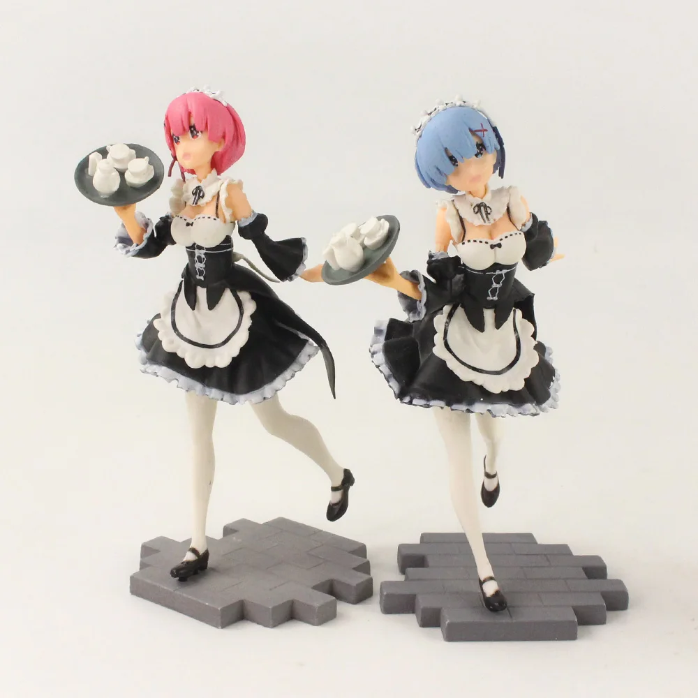 16.5cm Re:Life in A Different World From Zero Ram Rem PVC Decoration Figure Toys Doll