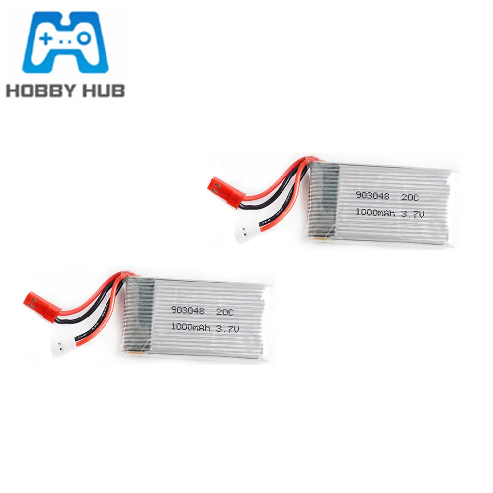 2pcs 3.7v 1000mAh 20c 903048 Lipo Batteria per MJXRC x600 di Controllo A Distanza Aerei a sei assi di Ricambio parti