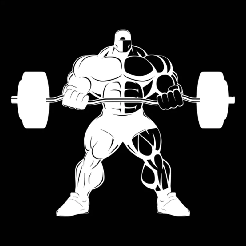 Nteresting Fitness Train Hard Bodybuilder bodybuilding Car Sticker Decal rimovibile impermeabile nero/bianco CL470