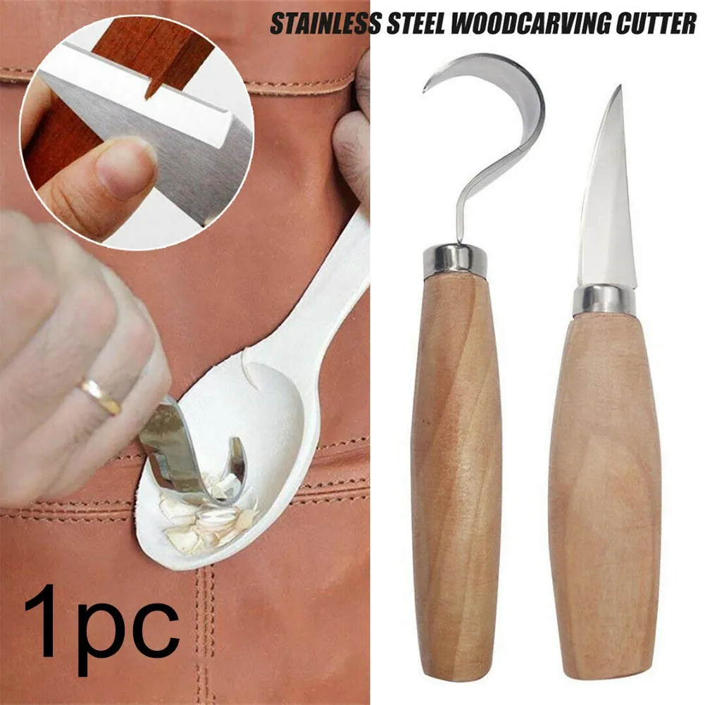 Wood Carving Kni-fe Chisel Woodworking Cutter Hand Tool Set Woodcarving Peeling Sculptural Spoon Hooked Carving Wood Carving