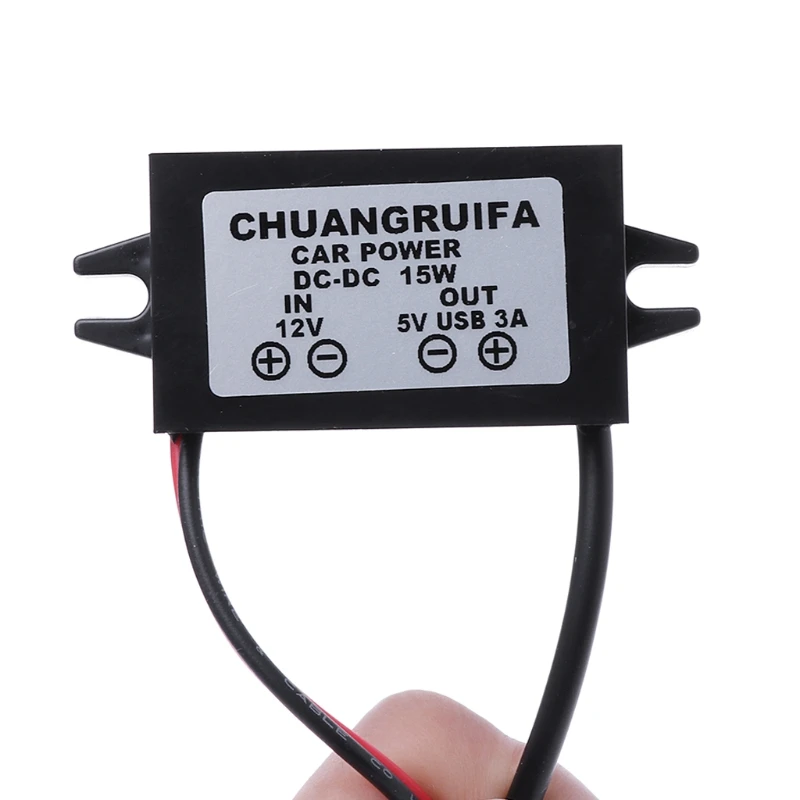 1PC Output Power Adapter DC DC Converter โมดูล12V ถึง5V USB ใหม่