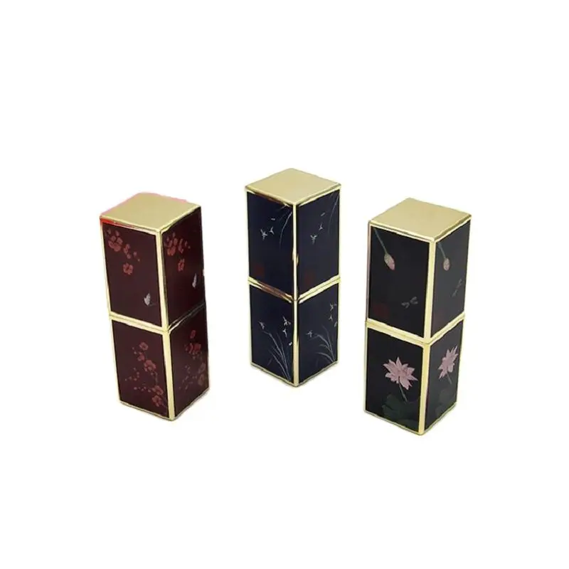 

High Grade 9 MM Square China Red Trial Lipstick Tube Plastic DIY Cosmetic Packaging Material Container 20pcs/lot