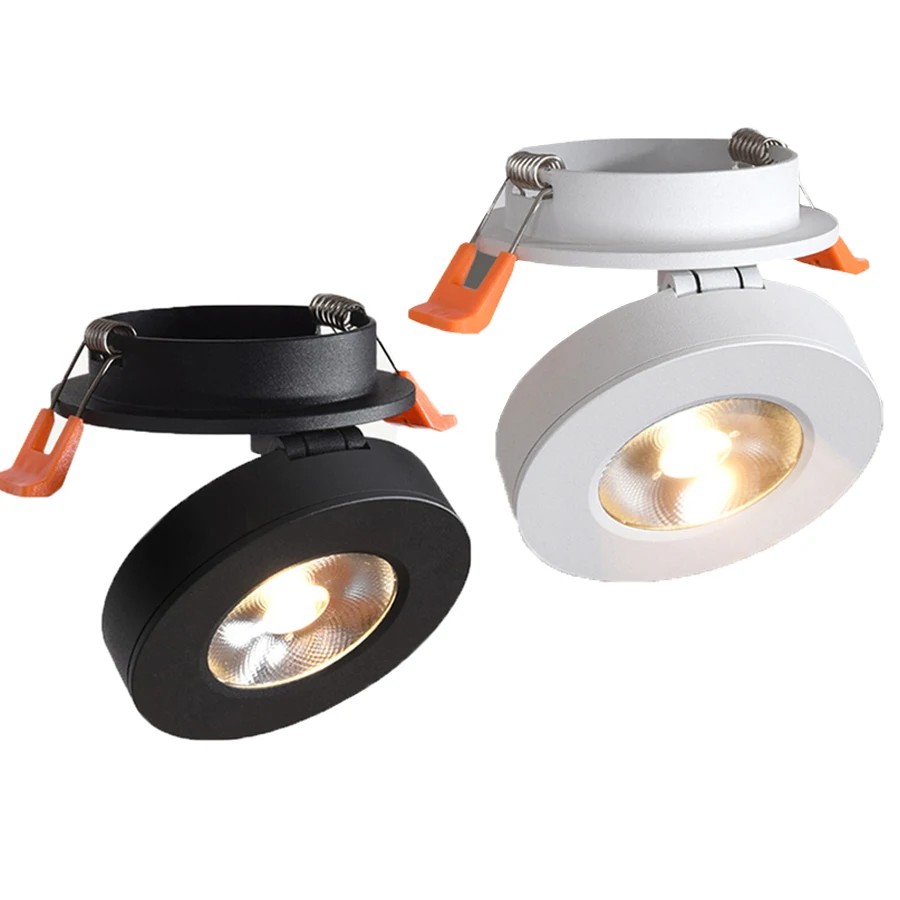 3/5/7/10W Bedroom Kitchen Adjustable Ceiling Lamps Spotlight LED Rotatable Mini Recessed COB Downlight