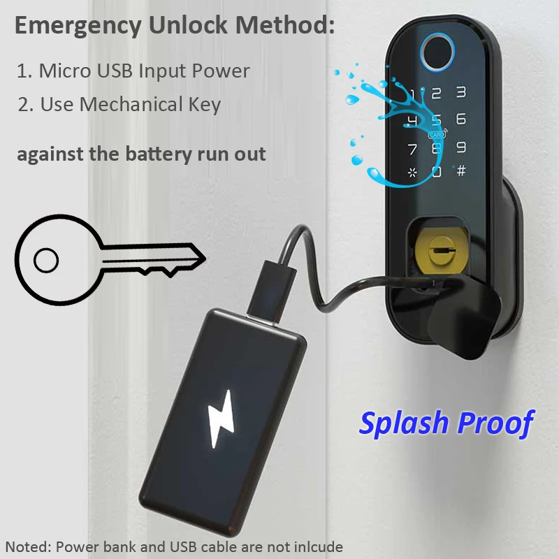 Imagem -03 - Raykube Impressão Digital Fechadura da Porta Inteligente Bluetooth tt Bloqueio Inteligente 13.56mhz Código Digital Alexa Google Assistente Bloqueio de Segurança