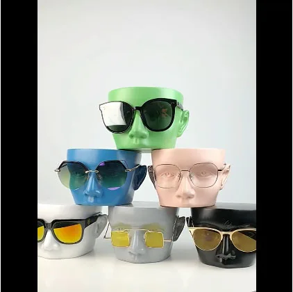 Different Colors Head Mannequin Eye Mold Sunglasses display Reinforced Dummy head Customized