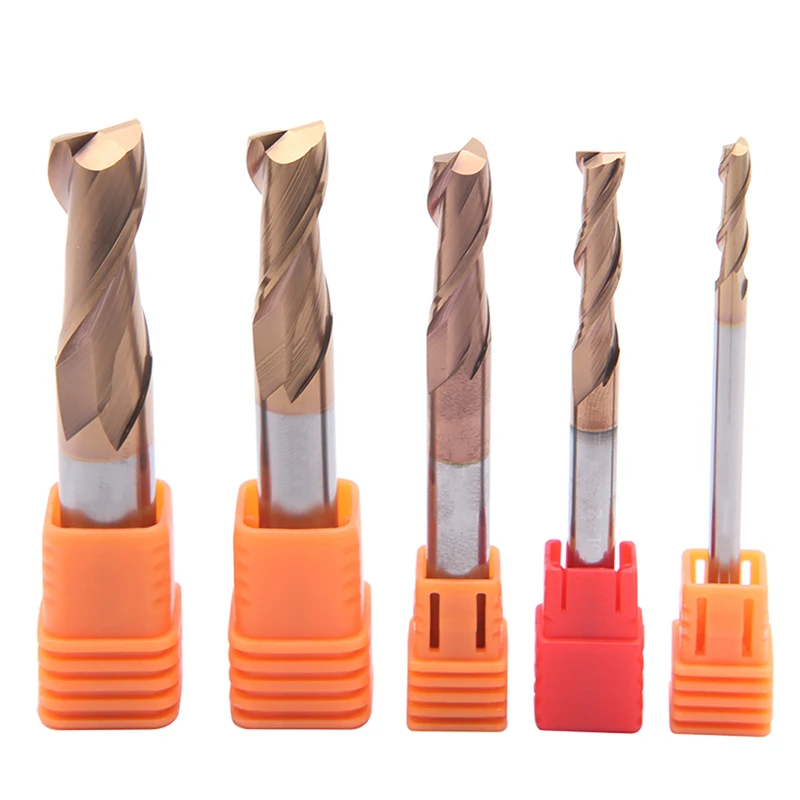 Fresadora de acero de tungsteno HRC60, herramienta de corte de carburo de aleación de 3mm, 4mm, 5mm, 6mm, 8mm, 10mm y 12mm, 2 ranuras