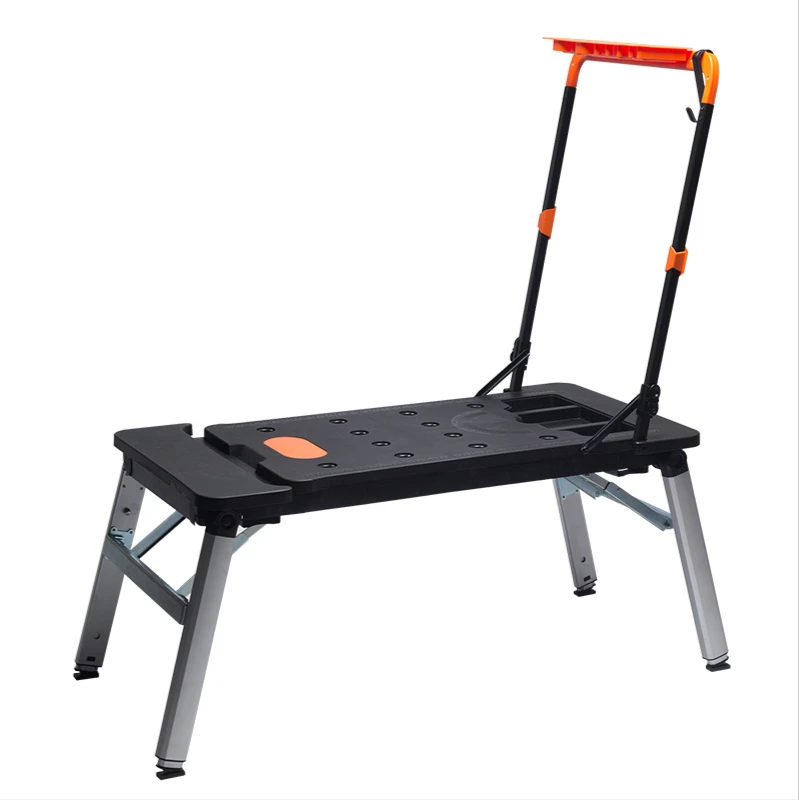 7 in 1 Multifunctional Workbench Horse Stool Stainless Steel DIY Console Trolley Scaffolding Mobile Platform Ladder