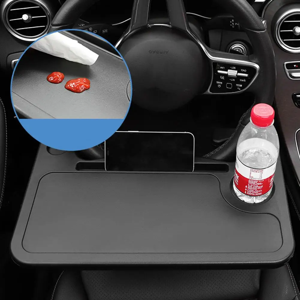 Adjustable Car Steering Wheel Table Board Laptop Computer Desk Mount Stand Eating Drinking Tray Holder For Auto Travel Driver