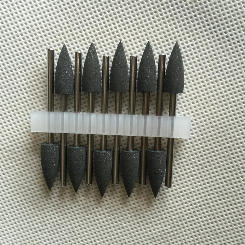 50 szt. Dental Diamond Burs polerki z gumy silikonowej 2.35mm-czarny