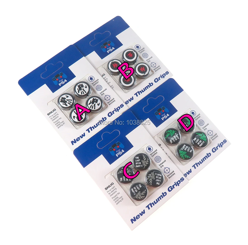 4 stücke = 1set neue muster silikon Daumen Griffe Für XBOX360 XBOXONE PS3 NS Pro Controller Joystick Kappe silikon Gummi