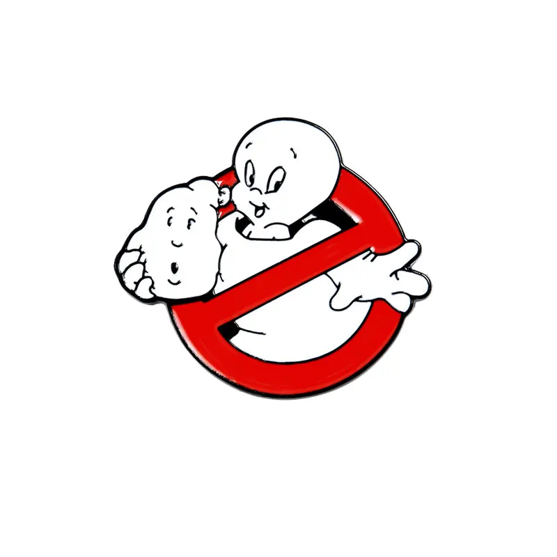 Ghostbusters Enamel Pins White Ghost Metal Cartoon Brooch Men Women Fashion Jewelry Gifts Anime Movie Hat Clothing Lapel Badges