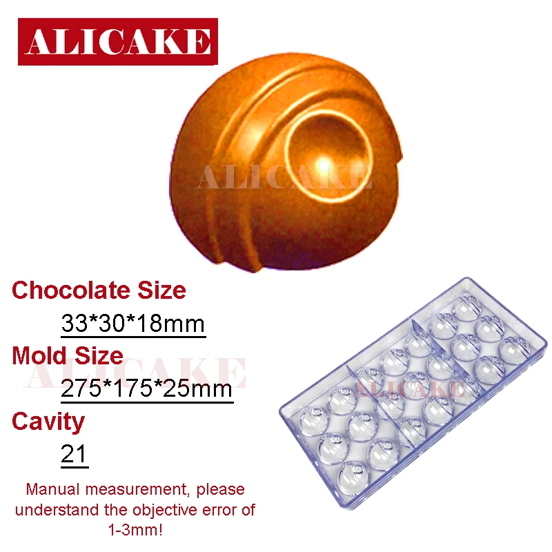 Christmas Polycarbonate Chocolate Molds for Santa Claus Bells Gift Mould Bonbons Bakery Confectionery Baking Pastry Tools