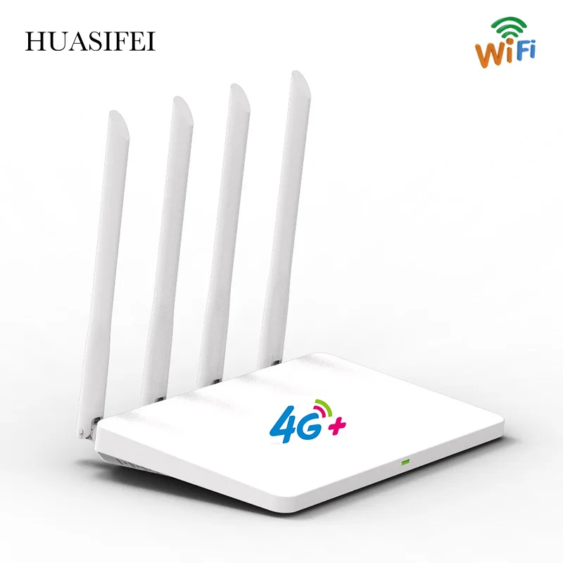 HUASIFEI Modem 4g Wifi Sim Card CAT4 4G LTE Router Lan Port Wireless CPE 300Mbps High Speed Mobile Wifi Hotspot For Indoor Home