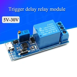 Smart Electronics 5V-30V Micro USB Power Adjustable Delay Relay Timer Control Module Trigger Delay Switch