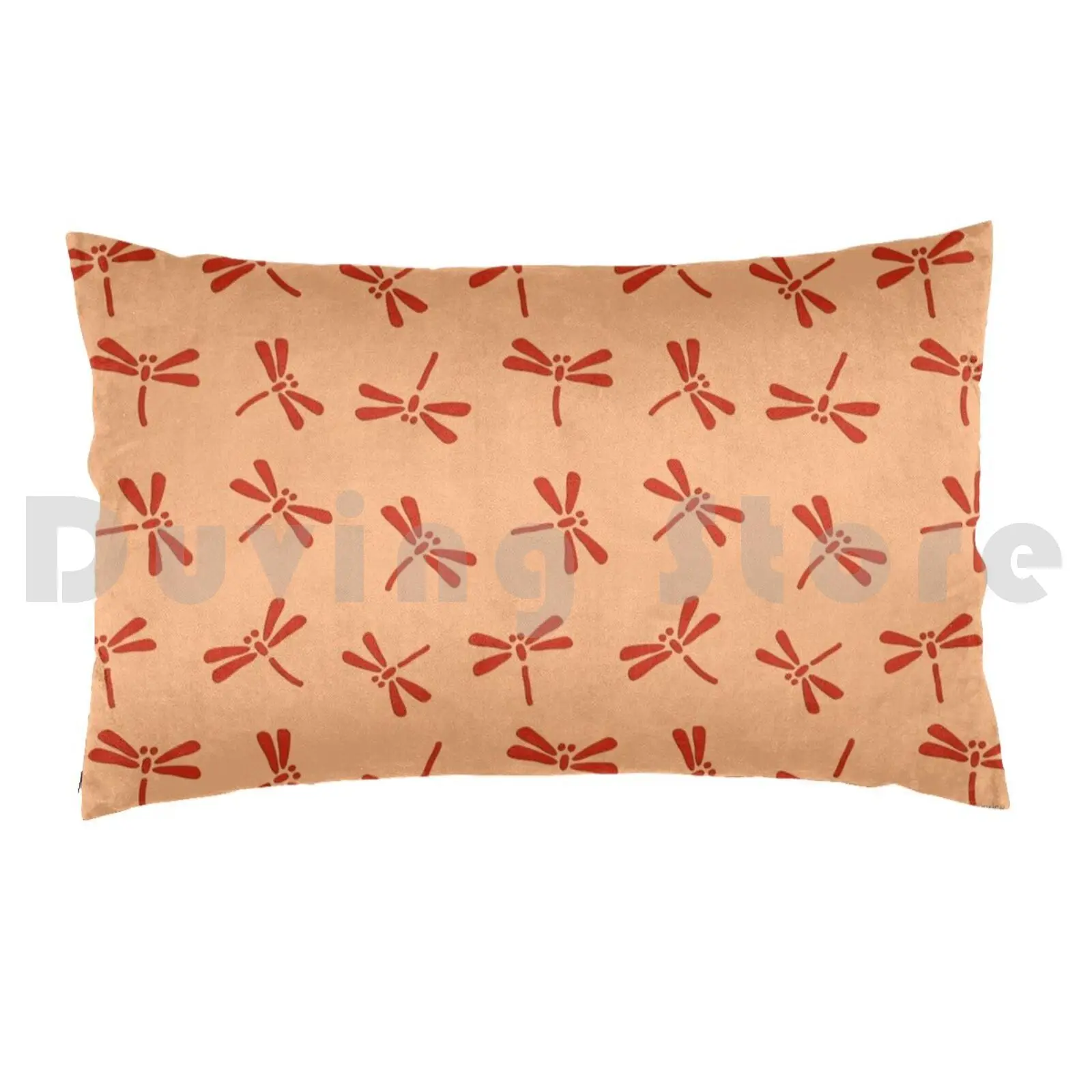 Japanese Dragonfly Pattern , Mandarin Orange Pillow Case Printed 35x50 Dragonfly Japanese Traditional Japanese