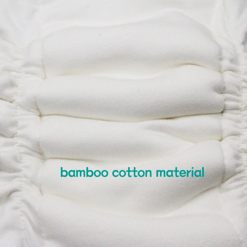 [Usurpon]1pc Reusable And Waterproof Bamboo Cotton Insert With Leg Gusset Baby Nappy Organic Cotton Insert Pad