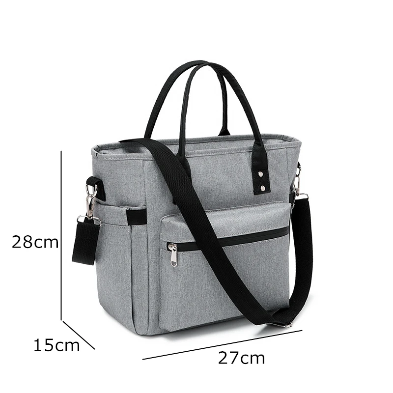 Isolado portátil crossbody almoço sacos à prova doxford água oxford pano de alta capacidade alimentos bento recipiente de armazenamento térmico