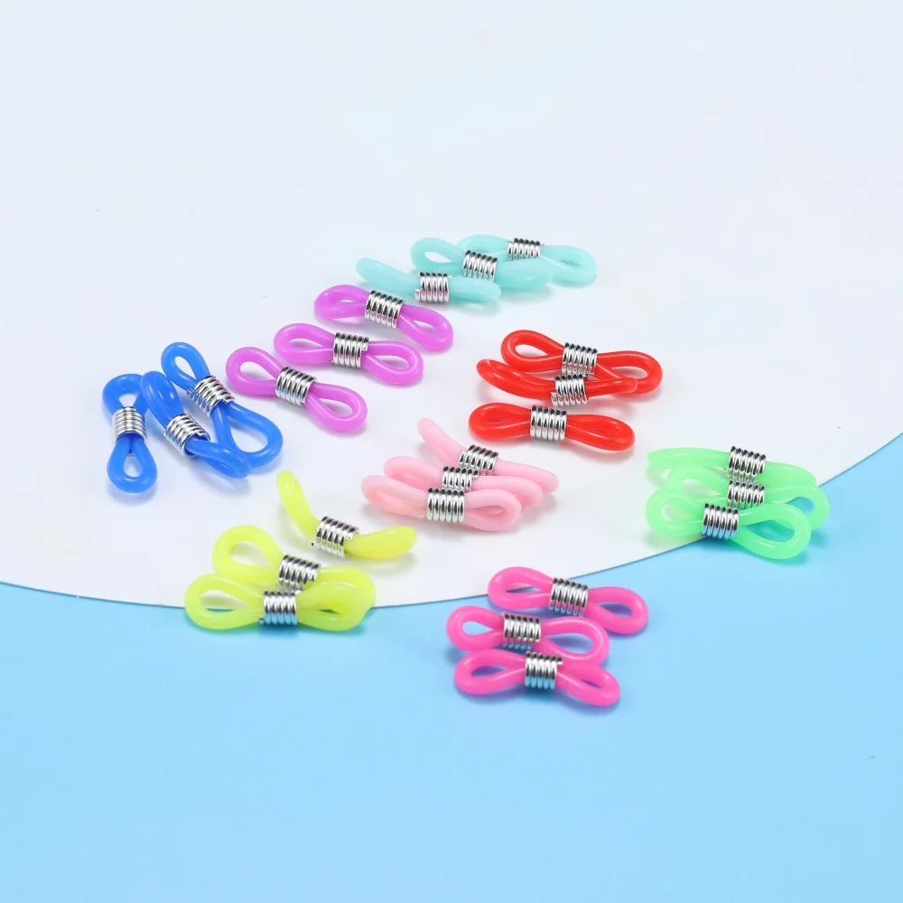 50Pcs/Lot Ear Hook Glasses Non Slip Rubber Ring Spectacle Chain End Connector For DIY Glasses Chains Jewelry Making Accessories