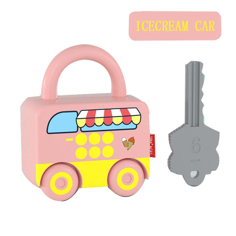 Early Learning Educational Toy Kids Funny Small Car Lock With Key Number Matching Toys For Wholesale Also