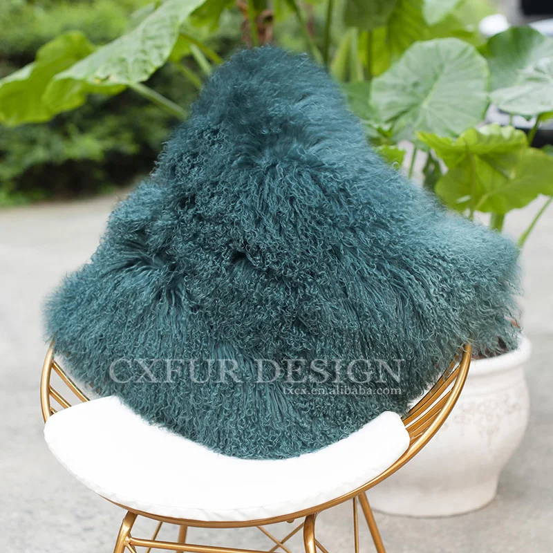 

CX-D-04R Custom Size Mongolian Lamb Fur Real Fur Sofa Seat Decoration Cushion Cover