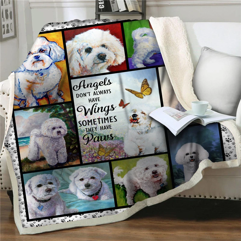 

Cute Pet Dog Fleece Blanket 3D full printed plush throw Blanket Soft Warm Bedspread Adults/kids Gift Sherpa Blanket Drop Shippng