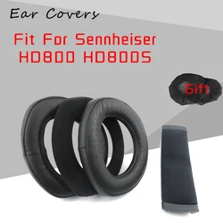 Earpads For Sennheiser HD800 HD800S Headband Sheepskin Ear pads Headband Covers Headphone Replacement