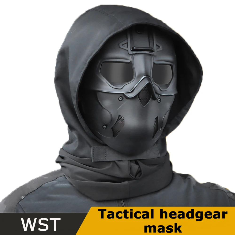 Maschera tattica selvaggia copricapo maschera combinazione maschera protettiva traspirante integrale per Airsoft Paintball puntelli per film di