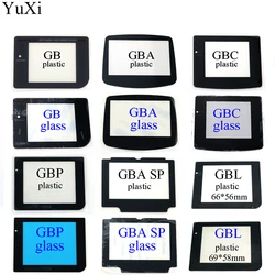 12 models Plastic Glass Screen Lens For Gameboy For GB GBA SP GBC GBL GBP Lens Protector W/ Adhensive replacement repair parts