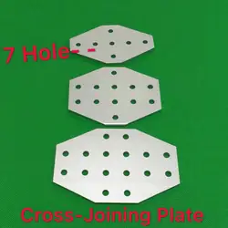 7 Hole Cross Type 2020 3030 4040 4545 Connection Plate Corner Bracket  Joint Board Cross Joining Plate For Aluminium Profiles