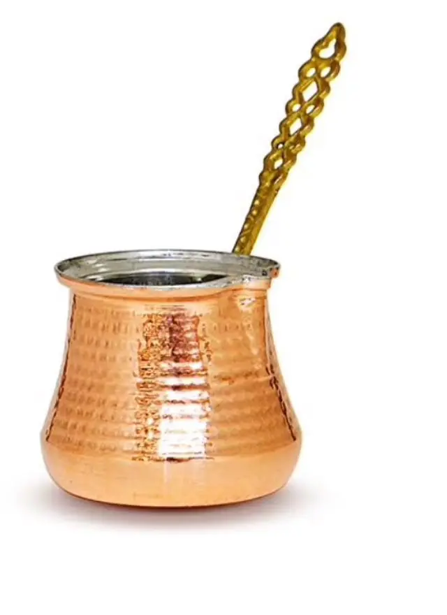 DOLBOVI Copper Coffee Pot Milk Pot 4 Fincanlık Copper Tinned Brass Handle Thick Coffee maker турка для кофе cafetera