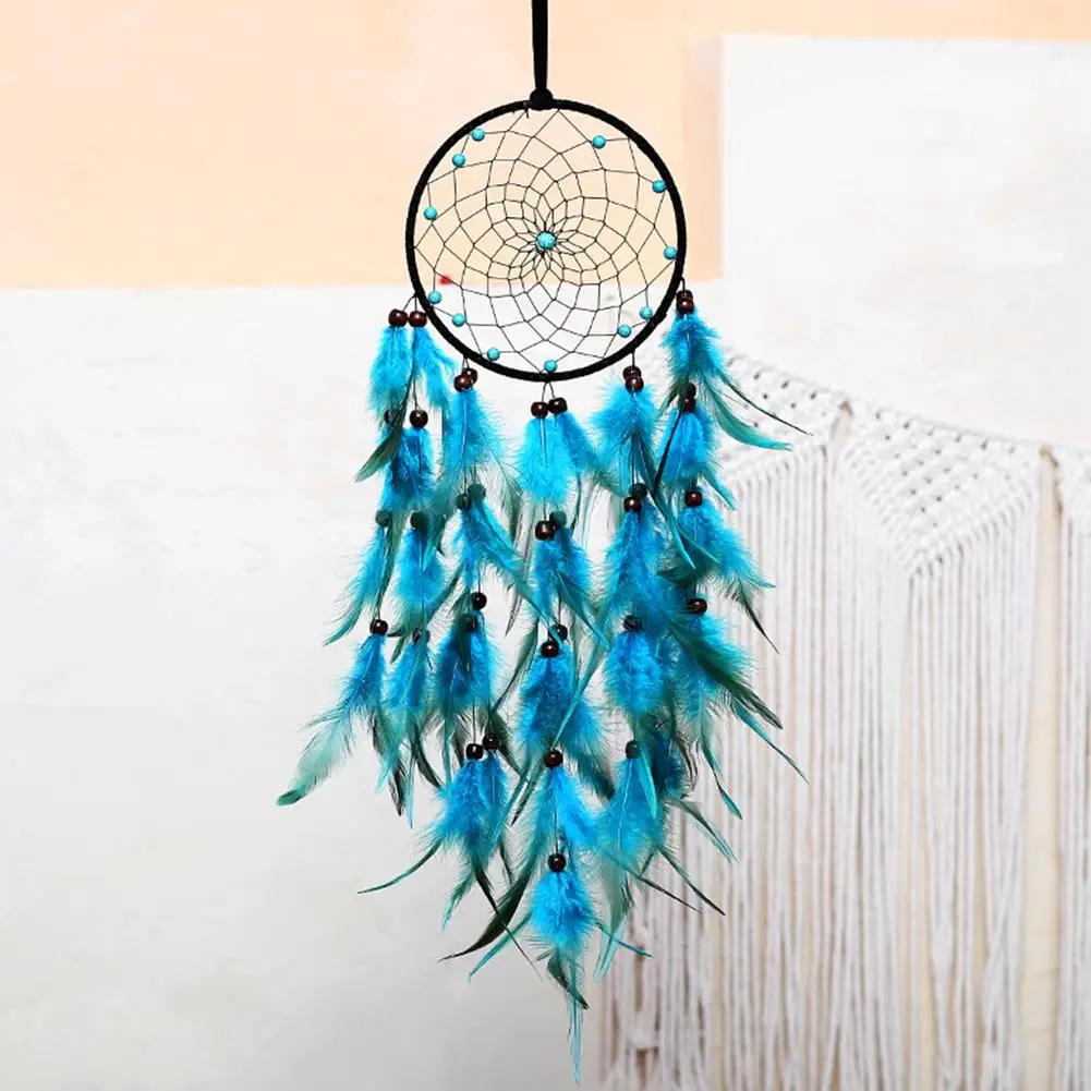Traumfänger-Feder-Anhänger, national, handgefertigt, schöner Traumfänger, Wandbehang, Dekoration, Geschenk für Mädchenzimmer, Party, Hochzeit