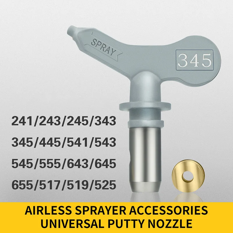สีน้ำยางสี Putty Airless พ่นเครื่องอุปกรณ์เสริมหัวฉีดพ่นเครื่องหัวฉีดสเปรย์หัวปืนหัวฉีด