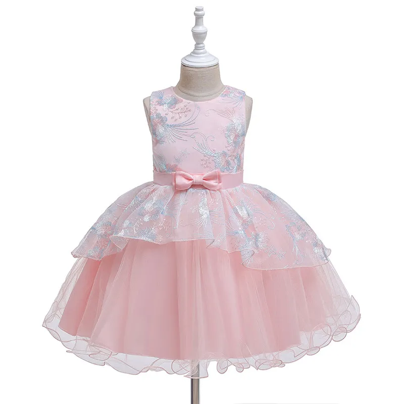 

1-5T Summer Children Mesh dress Infants young children princess Birthday party Wedding dresses girl tutu dress Christmas gift