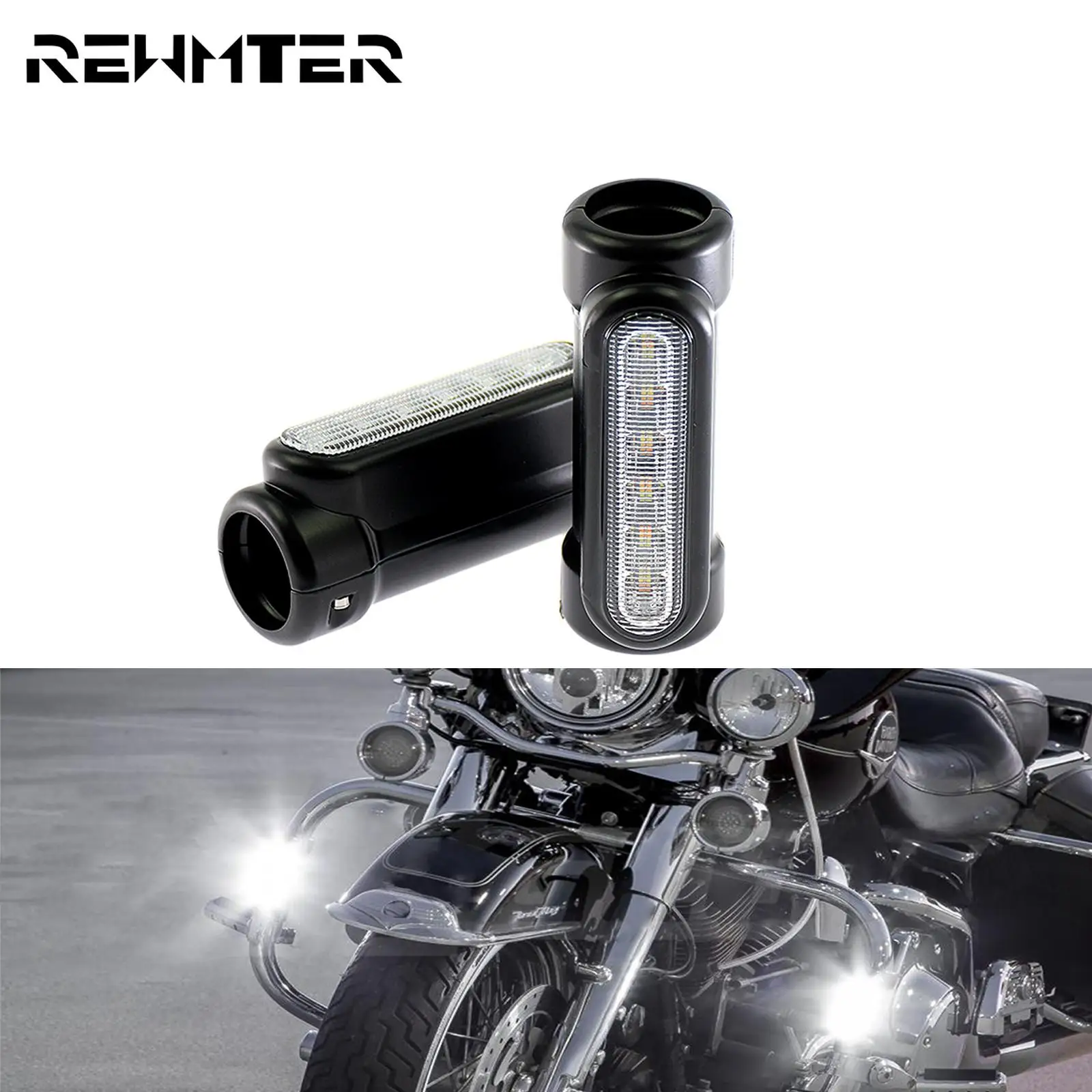 

Motorcycle Highway Bar Switchback Driving LED Light White Turn Signal Amber Lamp For Harley Touring Street Glide For Victory