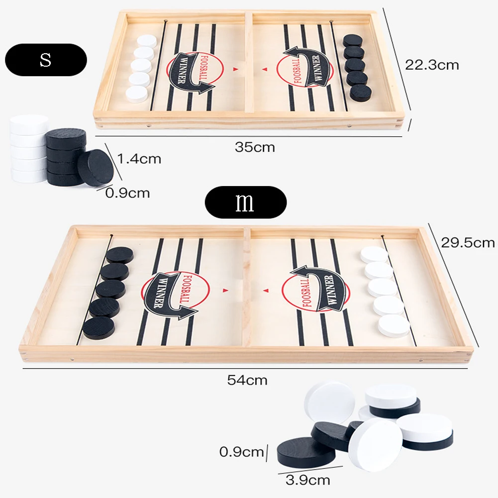 Juego de Puck de eslinga rápida para adultos y niños, juego de mesa de madera, juegos de ganador de Hockey, juguetes de ajedrez interactivos, juego