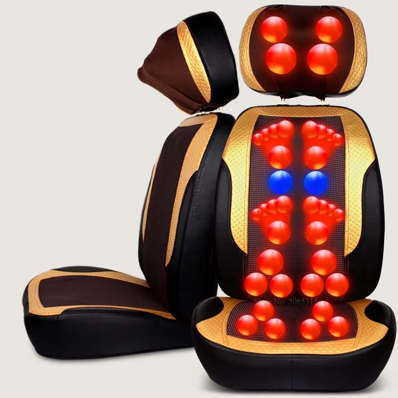 Special Sale Antistress  Heated Neck Massage Cushion Full Body Shiatsu Massage Chair Compresses Vibration Kneading Back Massage