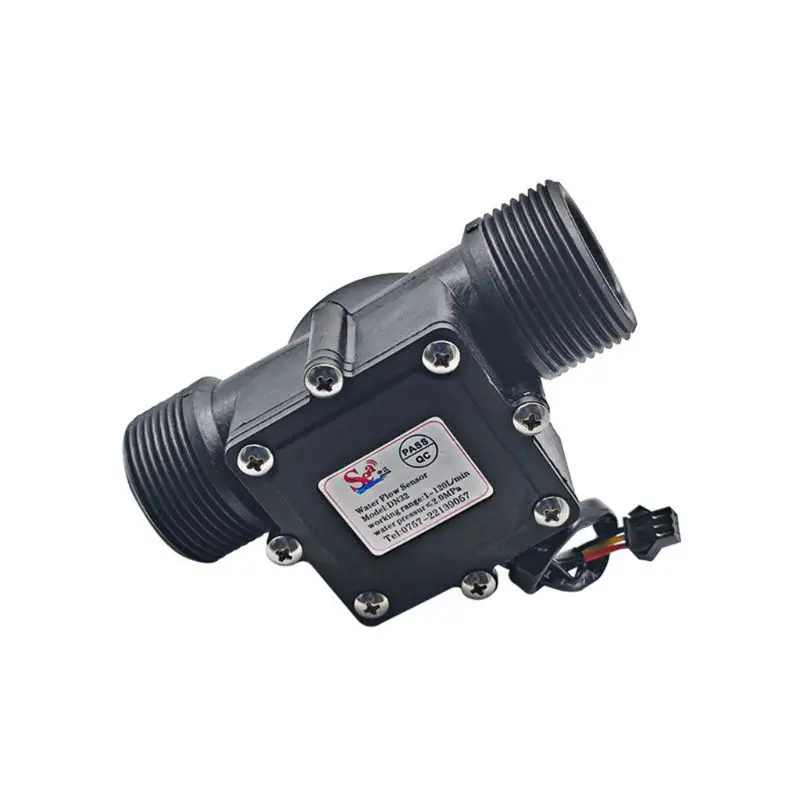 Sensor de flujo de agua DN32 1-120L/min, contador de flujo, interruptor controlador de agua de 1,25 "32mm para industria química de riego