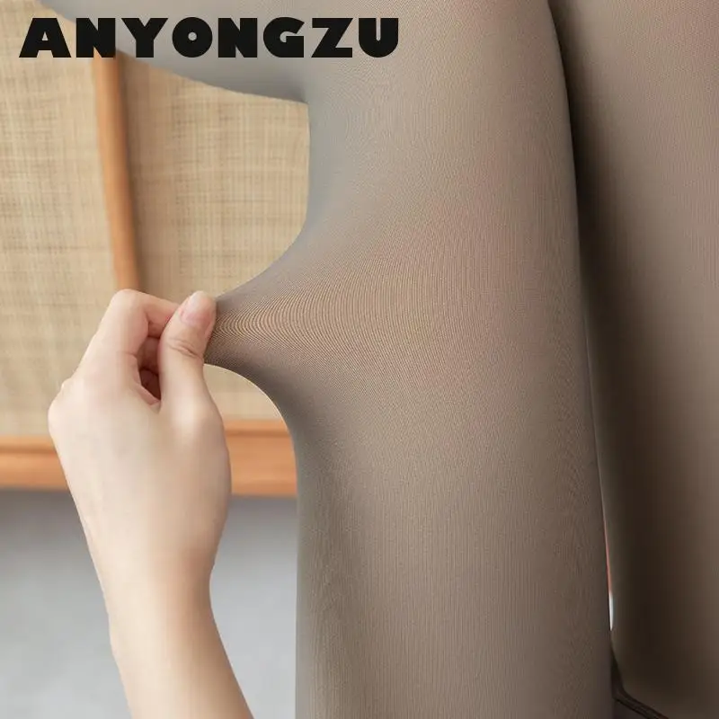 80G 240G 300G 2020 New Design Women Tights High Waist Breasted Abdomen Lifting Velvet Thickening Pantyhose Grey Penetrating