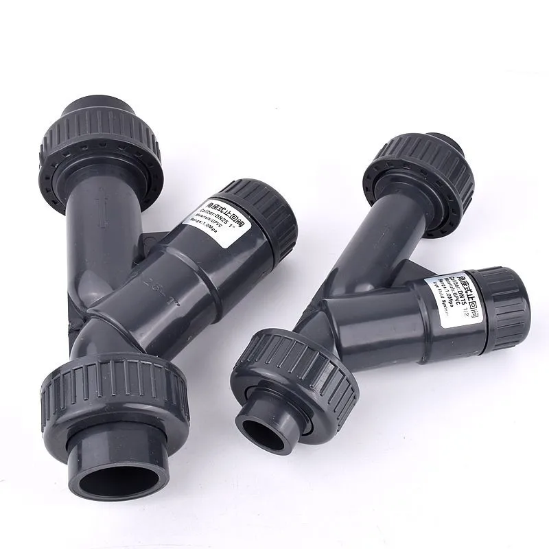 1pc Y-Type Check Valve Angle Seat Check Valve PVC Pipe Non-Return Valve Garden Irrigation Aquarium Tank Industrial Water Fitting