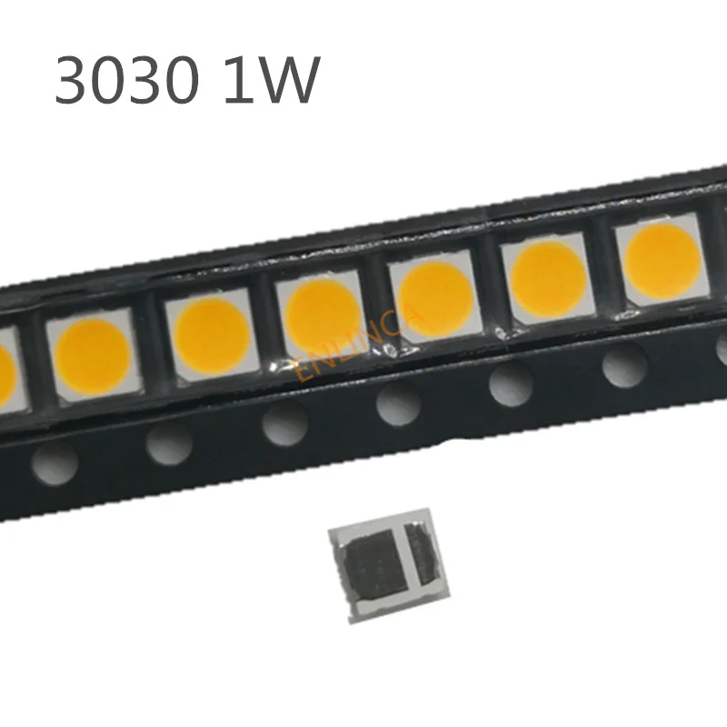 50-200PCS Back-light TV 3030 SMD LED Diodes TV Backlight 1W 3V Cold White LED Diodo LCD Back light Television Backlit Repair