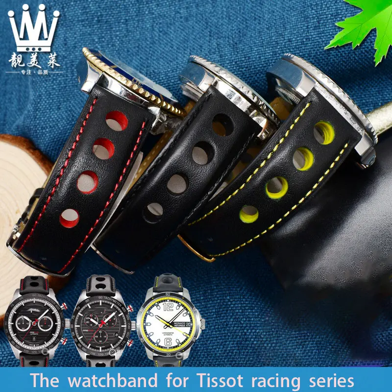 Pulsera de cuero genuino para tissot 1853, correa deportiva de carreras PRS516 T91 1853, capa superior de piel de vaca, 20mm, accesorios de correa